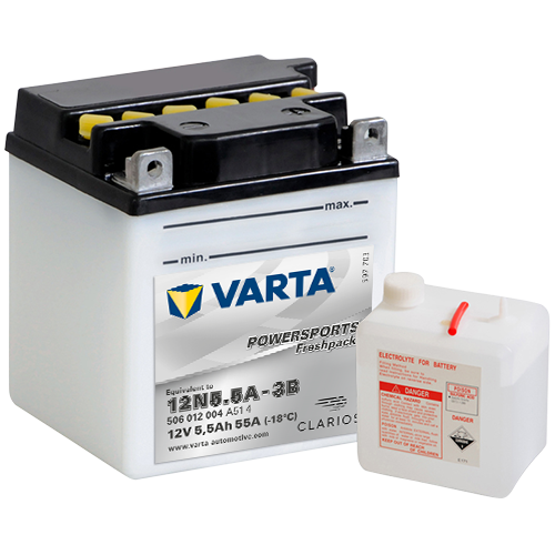 Varta Mc-batteri 12N5.5A-3B 12v 6Ah