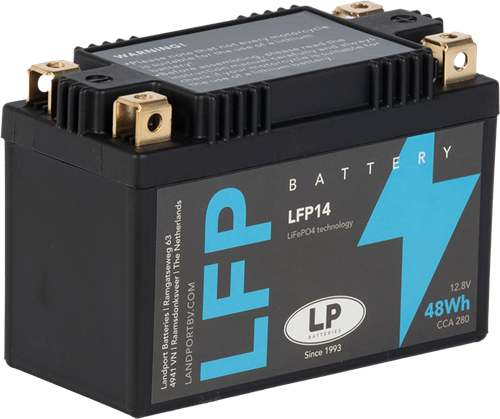 LP Litium Mc batteri YTX14-BS mfl. 12v 48Wh