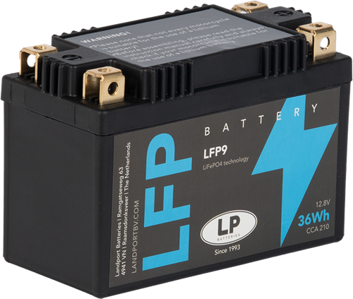 LP Litium Mc batteri YTX9-BS mfl. 12v 36Wh